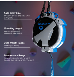 TRUBLUE AUTOBELAY 12,5M. INCLUSIEF STEUN
