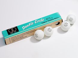 TAFELTENNISBAL "DOUBLE CIRCLE", DOOSJE 6 STUKS